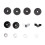 12Pcs Cymbal Felt Sleeves & Wing Nuts Kit, Gray, 4cm 13