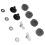 12Pcs Cymbal Felt Sleeves & Wing Nuts Kit, Gray, 4cm 14