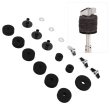Non Slip Black Felt Pad Set for Drum Kits with Sleeves & Nuts