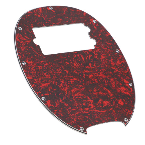 4 String Bass Guard Plate Plastic Scratch Pickguard for MM2, Red