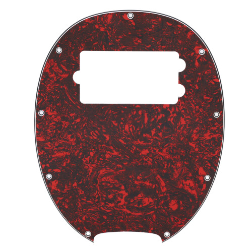 4 String Bass Guard Plate Plastic Scratch Pickguard for MM2, Red 1