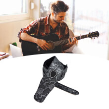 PU-Leder-Gitarrengurt mit bedrucktem Muster,