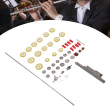 Flute Repair Kit with Metal Pads DIY Maintenance Set for Musical Instruments