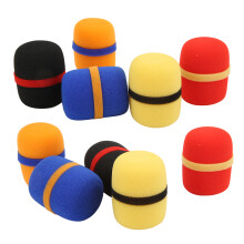 Elastisch 10 Stück Mikrofon-Windschutz Schaumstoff-Cover Mehrfarbig Schwamm NEU