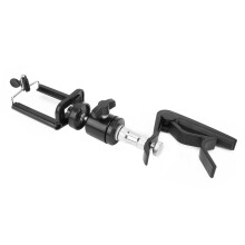 Adjustable Phone & Guitar Capo Stand Portable Black Plastic Metal