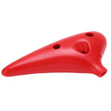 Ocarina ABS C Tune 12-Hole Musical Instrument for Adults & Kids, Red