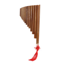 Natürliche Bambus-Panflöte mit 15 Rohren, Ton G, traditionelles chinesisches Instrument