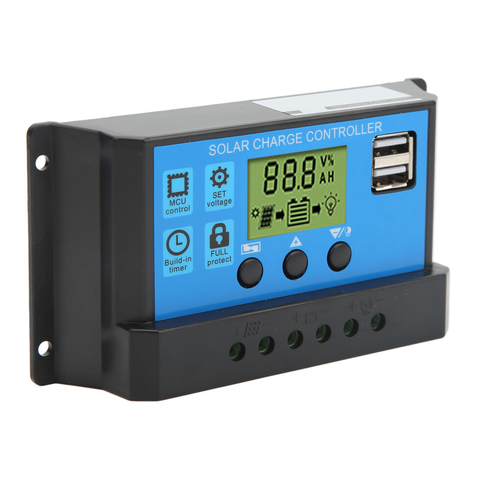 Lcd Solar Charge Regulator Usb Pwm 10A For 12V & 24V Systems 7901372337080
