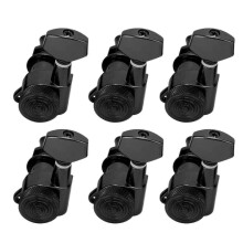 Set of 6 Guitar Locking Tuners XFNHBK Sealed Pegs for Lasting Durability