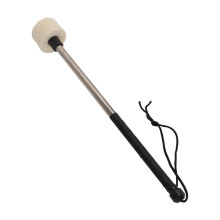 White Felt Band Drum Mallet with Stainless Steel Stick for Percussion Performance