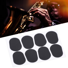 80Pcs Black Silicone Sax Mouthpiece Pad 0.5mm Cushion Patches