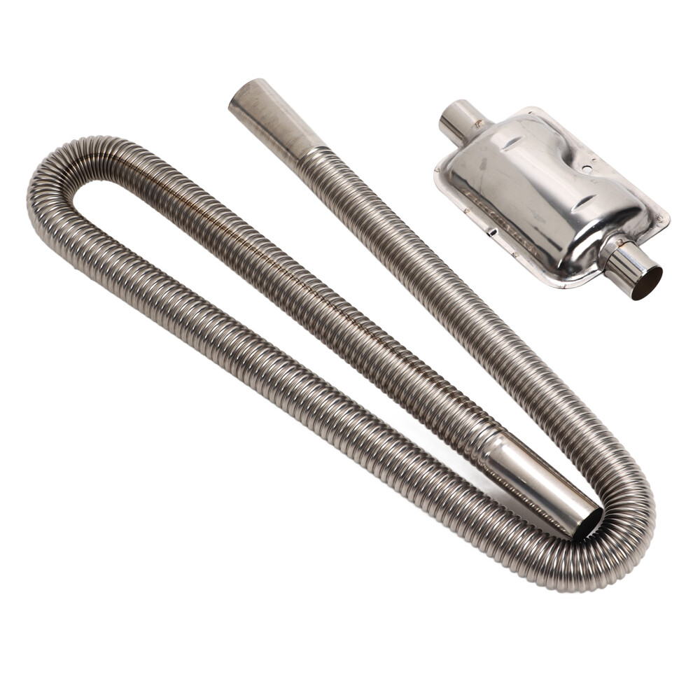 2.5Cm Id 120Cm Stainless Diesel Heater Exhaust Pipe With Muffler 8711372337367