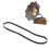 Black Record Player Turntable Drive Belt 49cm Rubber Replacement 7