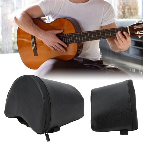 Guitar Pad Soft Memory Foam Leg Cushion with Elastic Strap Black