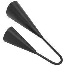 Agogo-Glocke Binaural Handgehaltenes Latin-Metall Percussion-Instrument, Schwarz