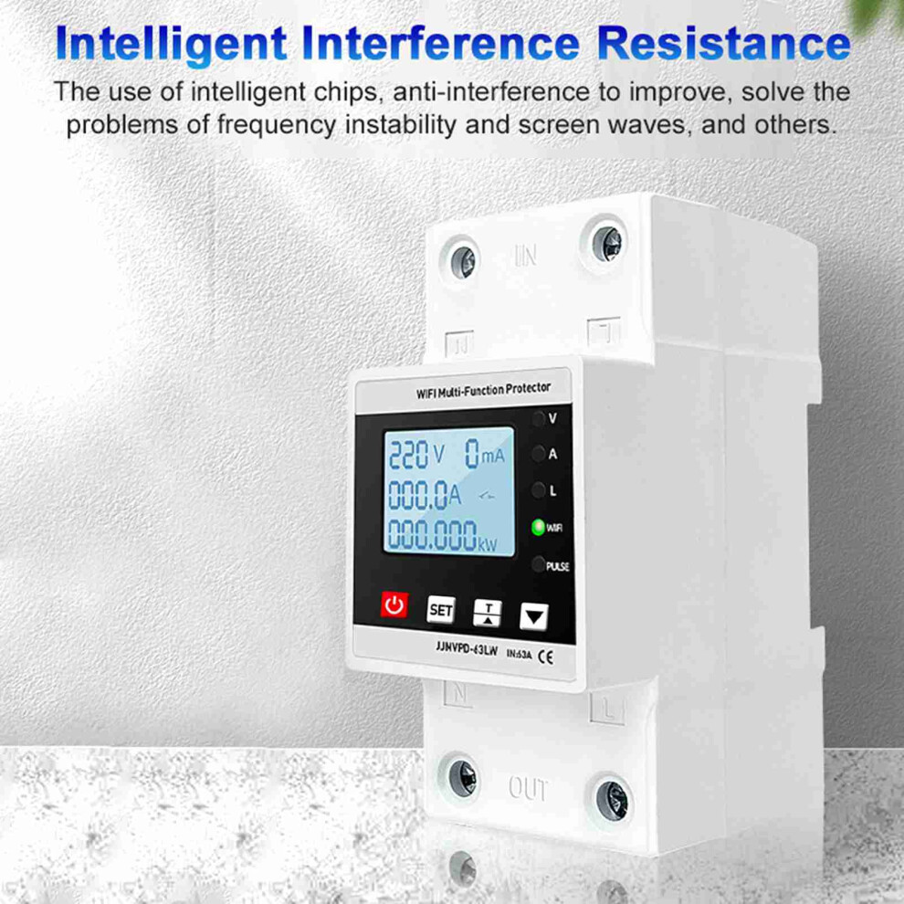 Automatic Reclosing Protector 230V-300V Over/Under Voltage & Overcurrent Protection 4331381024856