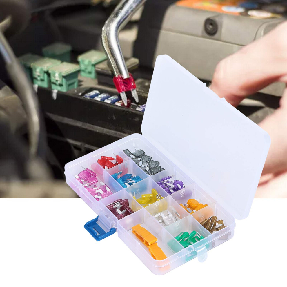 110Pcs Zinc Alloy Mini Blade Car Fuses Assortment, 2A-40A 4651378232492