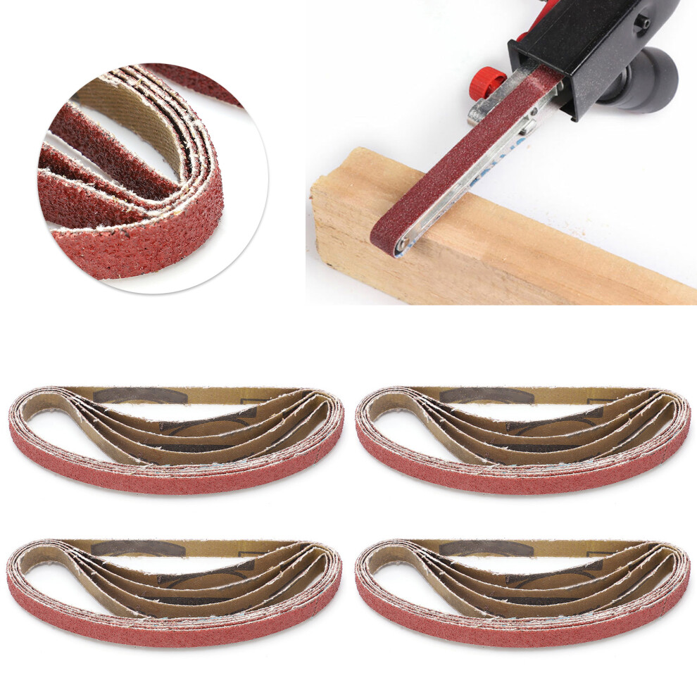 Durable 20Pcs 330X10mm 240 Grit Sandpaper Belts For Sanding Tool 3521378267149