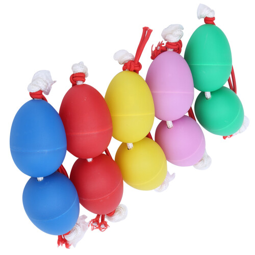 5Pcs Maracas Eier ABS Eisen Sand Nylon Seil 2