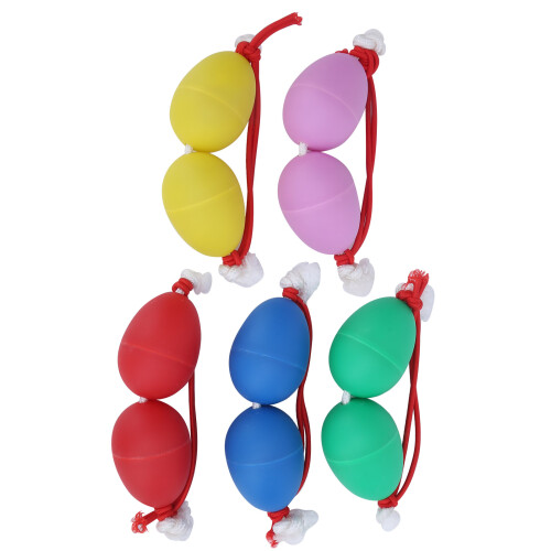 5Pcs Maracas Eier ABS Eisen Sand Nylon Seil 1