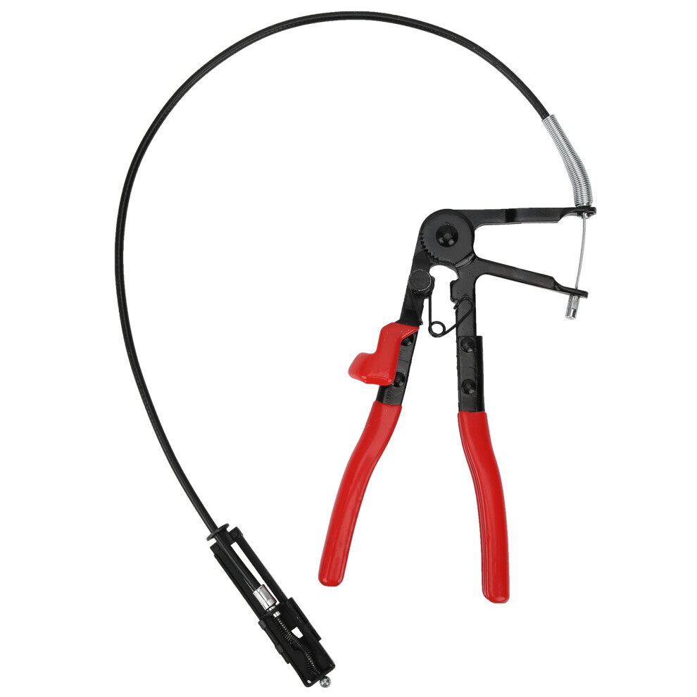 Hose Clamp Removal Tool With Spring-Loaded Ratchet Mechanism, Locking Function For Versatile Size Range Clamps 9175034335181