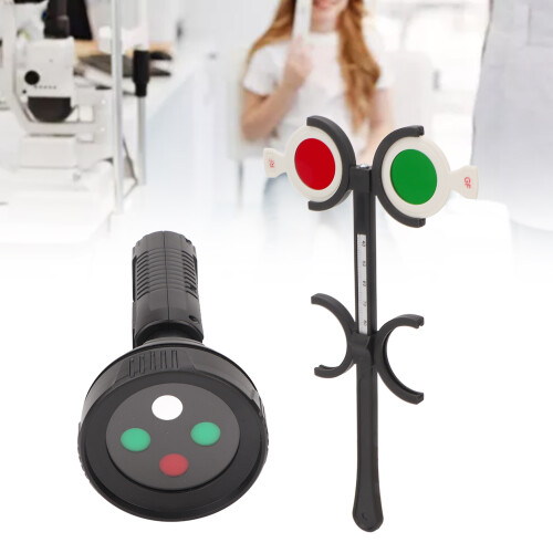 4 Dot Vision Test Light with Red-Green Lenses, 2000mAh Battery