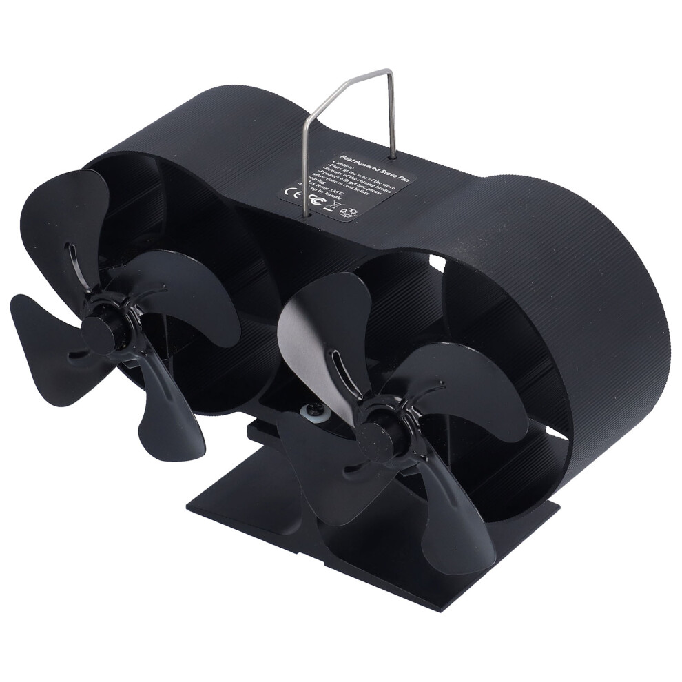 Doppelkopf-Ofenventilator, 8 Flügel,