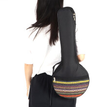 Ethnic Style 4 String Banjo Bag 25x10.4x3in Cotton & Non-Woven