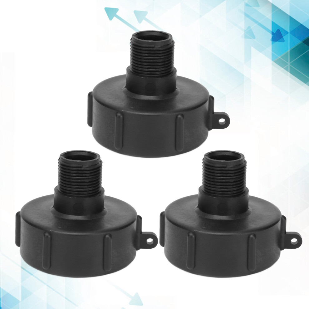 Set Of 3 Ibc Tank Connector Abs Plastic Drain Adapters G3/4 Thread Replacement 8461376886681