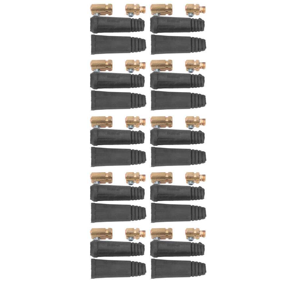 10Set Brass Rubber Welding Cable Connector Plug 200-250A Quick Fitting 3311376231958