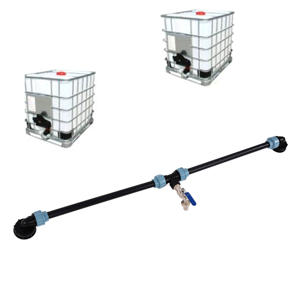 Ibc Gooseneck Outlet Connector For Efficient Watering And Dual Barrel Use 7891376913611