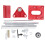 Woodworking Adjustable Drill Guide Kit Portable Locator Template 6-12mm 10