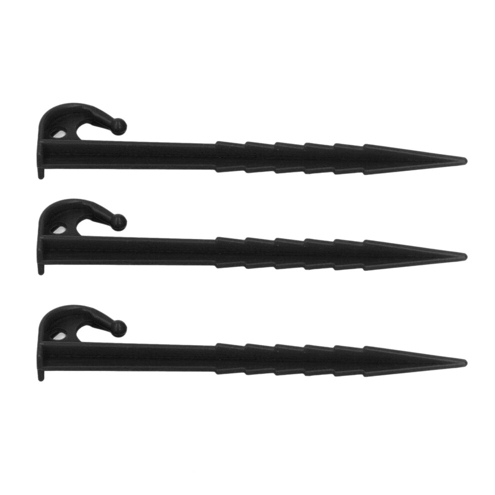 50 Pcs 5.5In Black Abs Tent Pegs, Serrated Sand Stakes For Camping & Outdoor 7901374939657