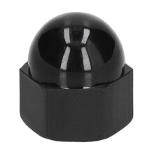 10 Stück Schwarze Kunststoff Sechskantmutterabdeckungen Schutzkuppeln Kappen M10 Industriehardware
