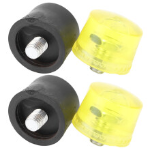 Mallet-Ersatzspitzen 2er-Pack Gummikopf für Hammer Gelb Schwarz Durchmesser 30 mm AU
