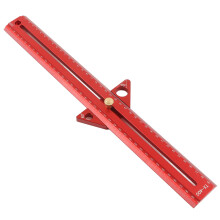Multifunctional Aluminum Alloy Woodworking T Track Ruler 40cm Red