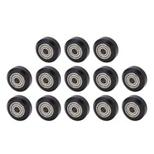 13Pcs 3D Printer Carbon Steel Bearing Wheels 24mm Black for CNC