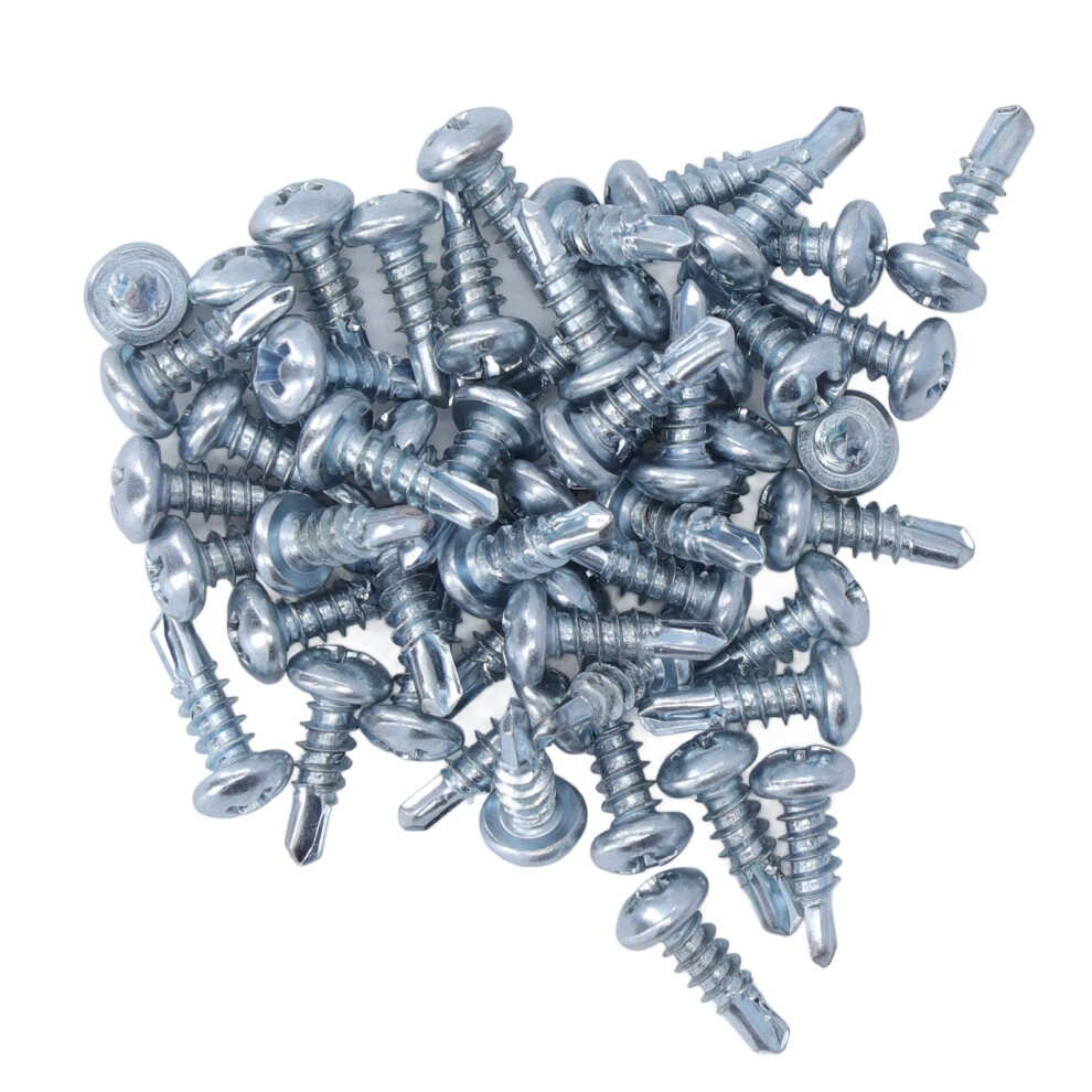 50PCS Runde Kopf Bohrer Schraube Set Carbon Stahl