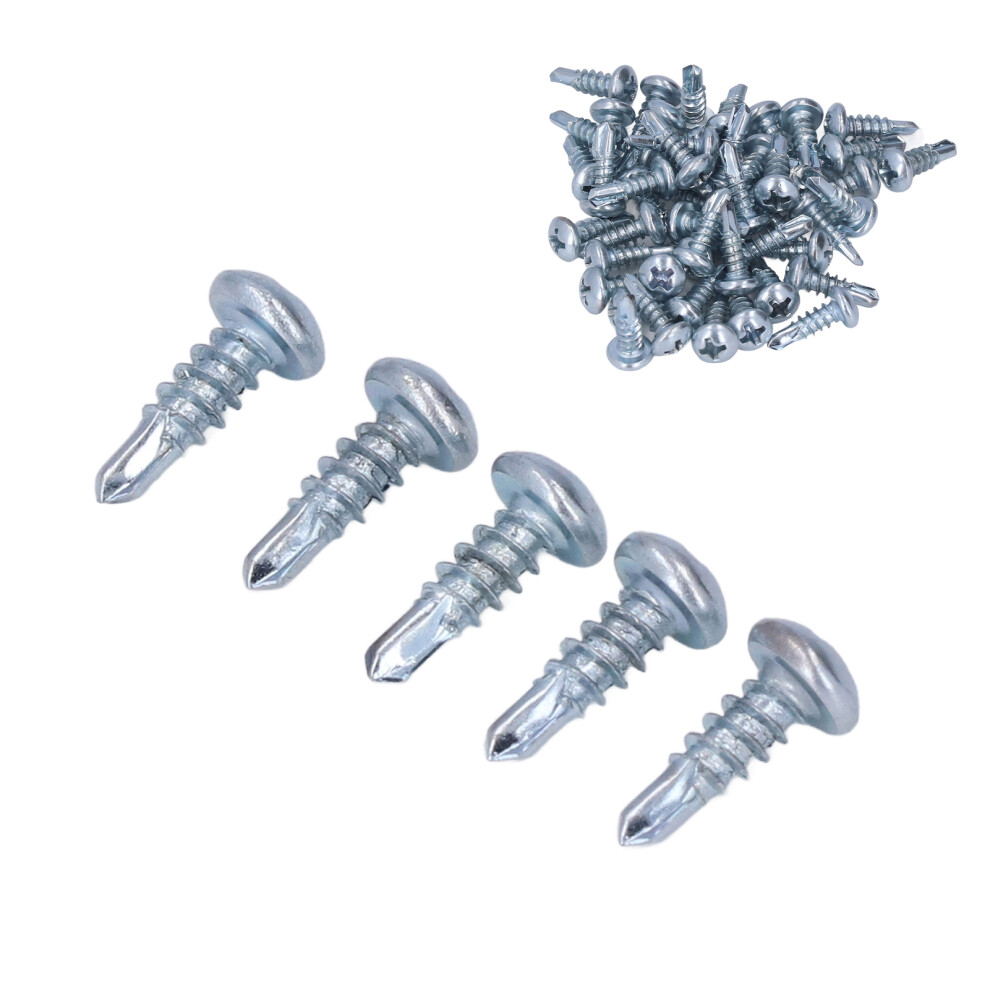 Galvanized Drill Screws 50Pcs Carbon Steel Self Drilling Cross 4.2X13mm 3061375623857