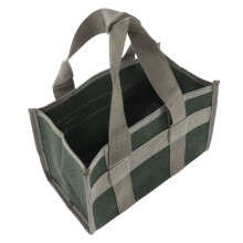Wide Mouth OD Green Canvas Tool Bag 29x17x17cm - For Handyman Use