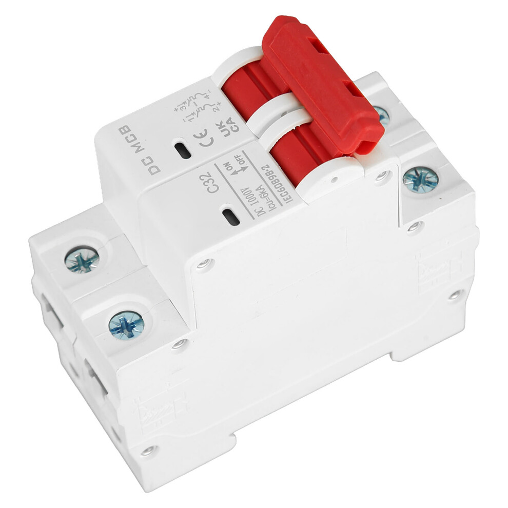 Dc Miniature Circuit Breaker 2P 32A Din Rail 6000A For Solar Pv 4941372339502