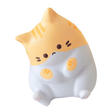 Gatto Giallo Carino Animale Morbido Gioco Squeeze in PU Resiliente Lenta Decorativo 5.5cm