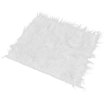 Baby Photography Mat Blanket - Plush Swaddle Wrap, 60x50cm, White
