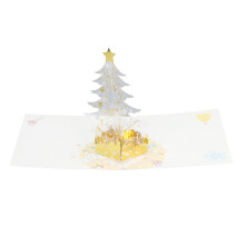 3D-Weihnachtskarte mit Umschlag, transparentes PET, wiederverwendbarer Folienprägung, 15,5 x 13 cm
