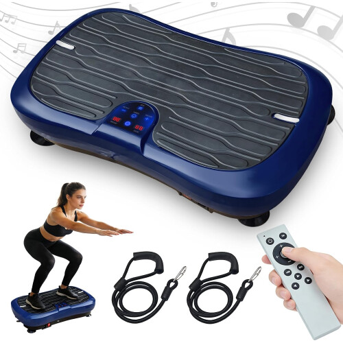 Vibration Plate Exercise Machine for Home Fitness, Blue
