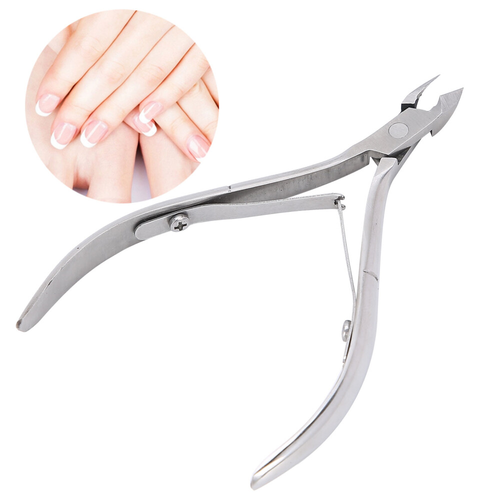 Silver Stainless Steel Nail Cuticle Nippers Â Dead Skin Scissors 55X106mm