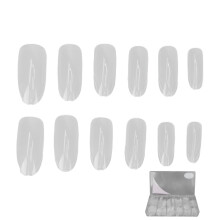 504 Stück Frosted Oval Extra Lange Künstliche Nagelspitze Transparentes Plastik