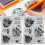 Διακοσμήσεις για Scrapbooking με Σχέδιο Εκτύπωσης Φύλλων, Αυτοκόλλητες Σφραγίδες, 6