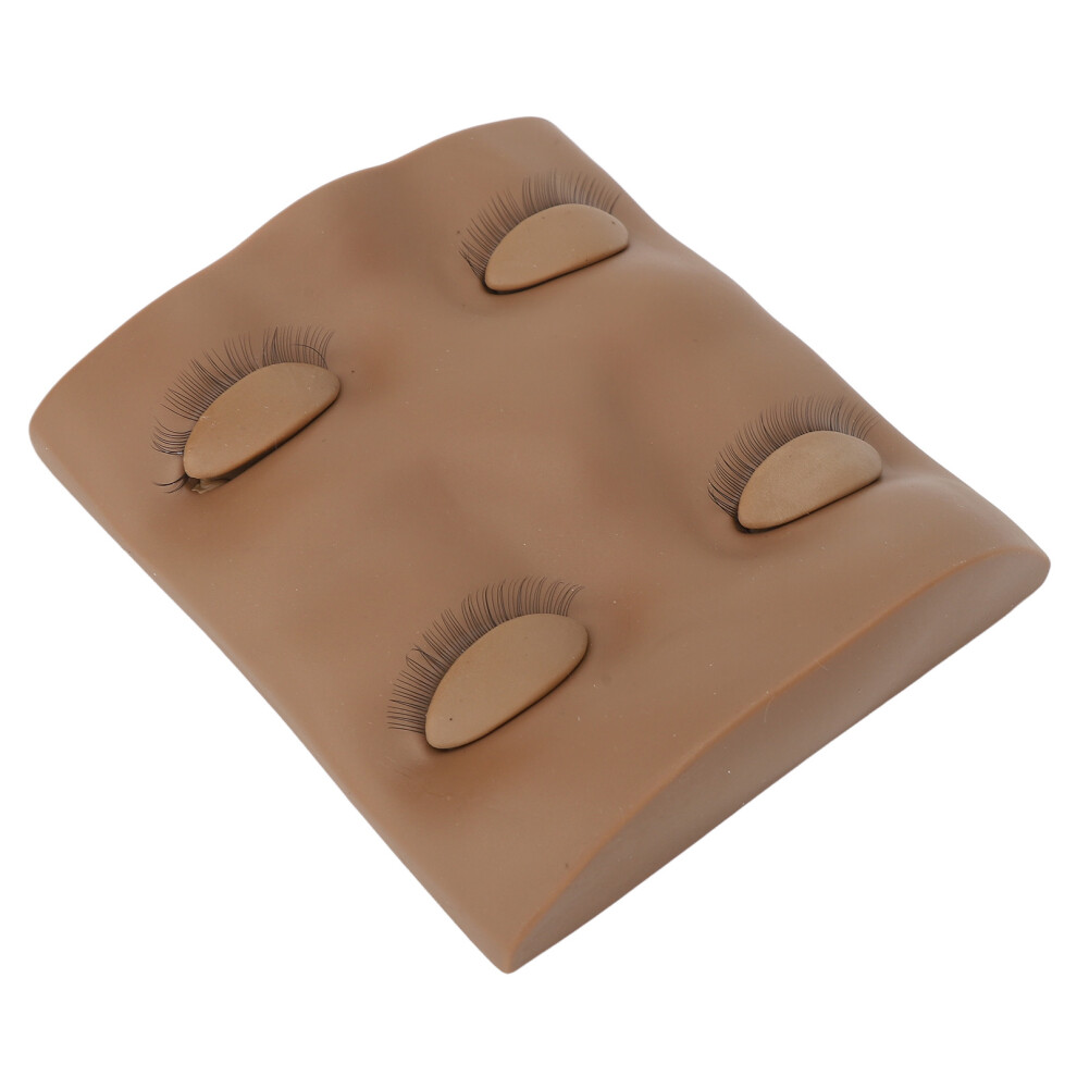 False Eyelashes Extension Practice Head with Removable Eyelids, PVC 11x10.5cm