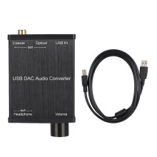 192 KHz High Fidelity Design, Digital to Analog Converter with Ultra Low Jitter Plug and Play USB DAC Optical Audio Adapter for Toslink Coaxial to